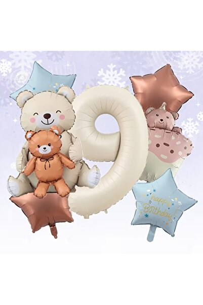 ÇITIPITISTORE Bear with Cub Cake Bear Foil Balloon Birthday Party Celebration...