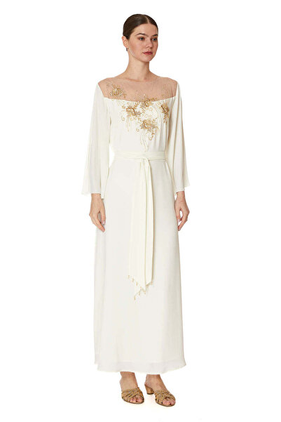 ELEGANZA LA MODE White Jalabiya – ELM J 507