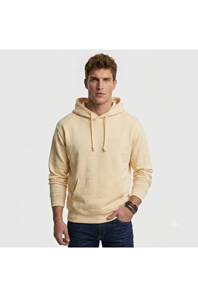 Levi's 100% Cotton Hooded Men's Beige Sweatshirt