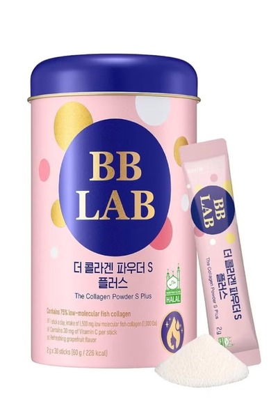 BB LAB الاصلي 100% كولاجين بحري لمظهر التجاعيد، 30 كيس بنكهة التوت المشكل لدع...