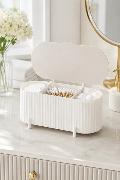 DOVİHOME Bloom White Colored Semi-Transparent Cotton Cover