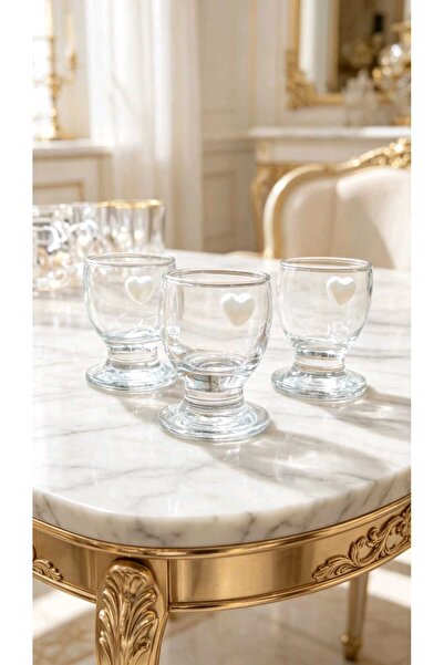 KirLiNova Heart Pearl Detailed Coffee Cup Set of 3