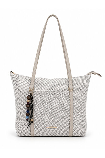 FHD BAGS Straw Textured Women's Shoulder Bag for Daily Use, Large Volume, Zip...