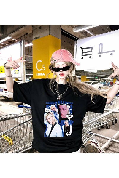 DEEFWEAR Black Happy Felix Day Printed T-Shirt