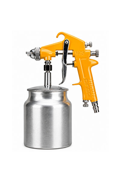 DINGQI Pistol pneumatic de vopsit cu rezervor inferior de 750 ml, duză de 1,5...