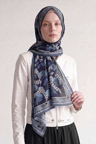 Levidor Turquoise Pomegranate Patterned Royal Shawl