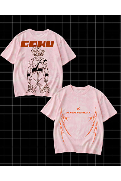 Toum Anime Dragon Ball Goku Printed Washable Vintage Unisex Oversize T-Shirt