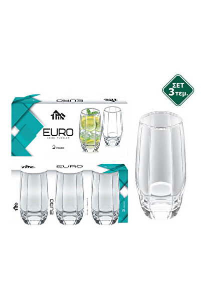 OEM TNS EURO ΠΟΤΗΡΙ ΓΥΑΛΙΝΟ ΝΕΡΟΥ (3τεμ.) - (ZHUJIE)