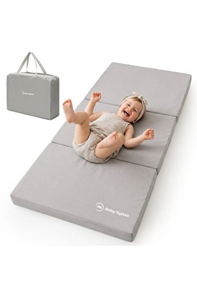 Moby System Moby-System Saltea pliabilă 120×60 cm pentru pătuț, gri