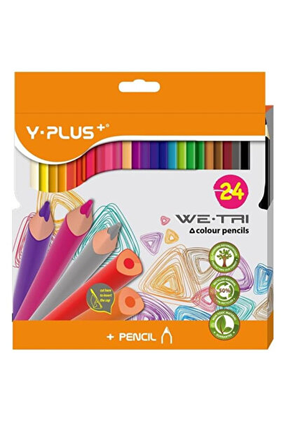 Y Plus Creioane colorate WE-TRI - 24 bucăți - Y-Plus