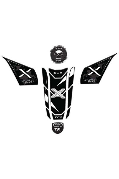 Redline Grafik Redlinegrafik Benelli Trk 502 X Uyumlu Siyah Beyaz Tank pad Ya...