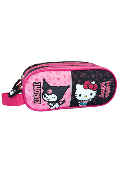 Hello Kitty & Kuromi Penar cu 2 compartimente 23 cm
