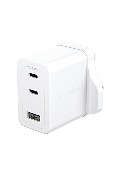 EMPOWER ™   من بانزر جلاس ®   شاحن متعدد الوظائف توربو 70 واط متضمن 2 × USB-C...