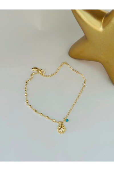 BYYEŞO Kutup Detail Steel Anklet