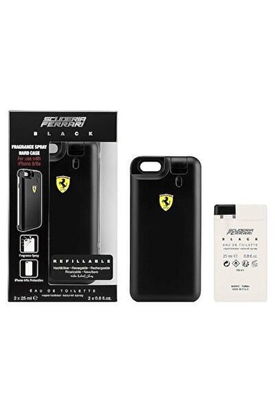 Ferrari Set cadou negru, 2 x 25 ml Apă de toaletă, husă pentru iPhone 6