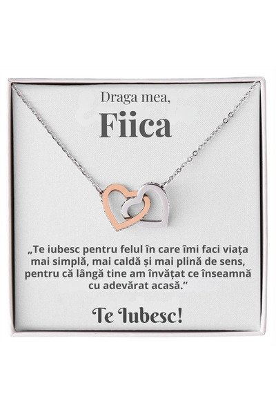 OEM Cadou pentru fiică – Colier cu zirconiu cu mesaj de dragoste