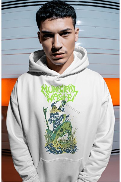 SEVBANO Municipal Waste Rock Metal Music Band Back Printed Unisex Oversize Pr...