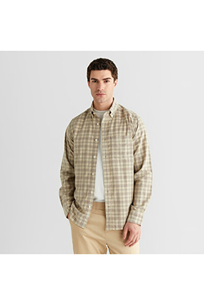 Gant Erkek Bej Regular Fit Düğmeli Gömlek