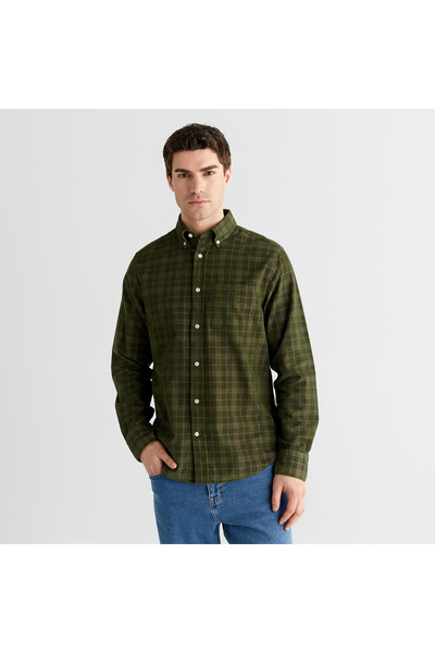 Gant Erkek Yeşil Regular Fit Düğmeli Gömlek