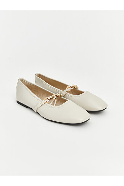LC Waikiki Chained Square Toe Women's Ballet Flat