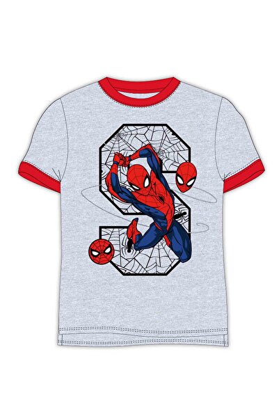 Marvel Spider-Man Classics Μπλουζάκι Spider-Man γκρι, 4-9 ετών, με κεντημένα ...