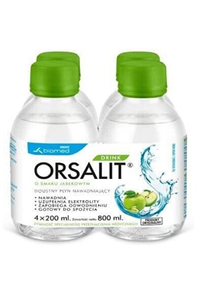 Biomed Orsalit Băutură Soluție Orală Hidratantă, Biomed, Aromă de Măr, Set 4x...