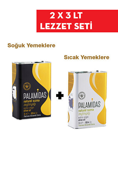 Palamidas Özel Harman + Soğuk Sıkım Natürel Sızma Zeytinyağı Seti 2x3 Lt Tnk ...
