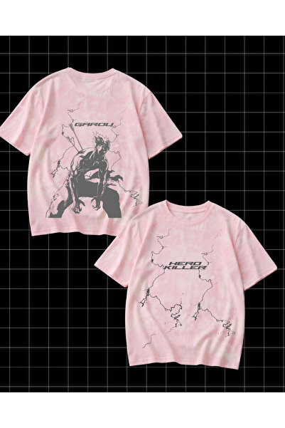 Toum Anime One-Punch Man Garou Printed Washable Vintage Unisex Oversize T-Shirt