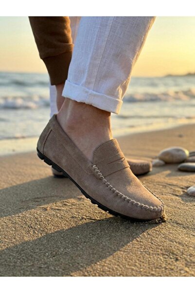Generic Brand 100% Genuine Leather Men's Flat Shoes, Suede Leather, Flexible ...