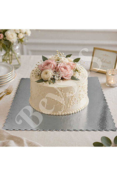 BeySüS Cake Base Silver Square 40X50 cm
