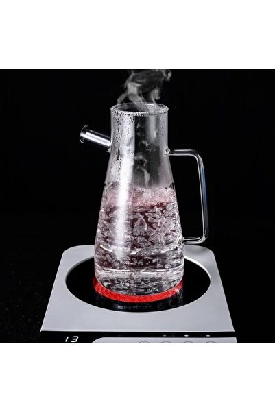 Yıldızan 900 ml 2 Pieces Borosilicate Glass Oil Pot, Thermisil Heat Resistant...