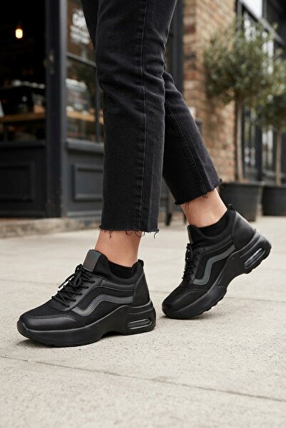 İncim Air Yüksek Tabalı Yazlık Fileli Günlük Sneaker Kadın Spor Ayakkabı