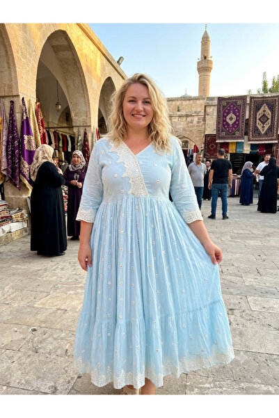 Aashiv's Collection Plus Size Dress, Oversized Comfortable Cut Flowy Mother's...