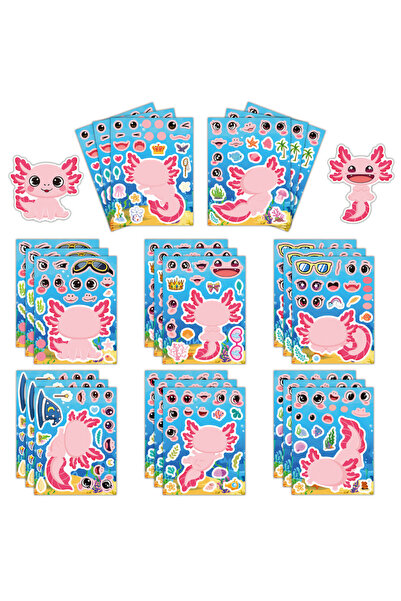 Choice 8pcs 8Pcs Axolotl Puzzle DIY Stickers for Party Birthday Decor Luggage...