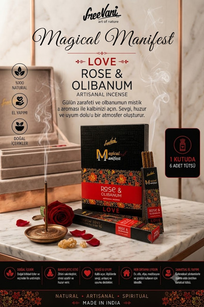 NEON PLUS Rose&Olibanum Magical Manifest Sanatsal Doğal El Yapımı Premium Kal...