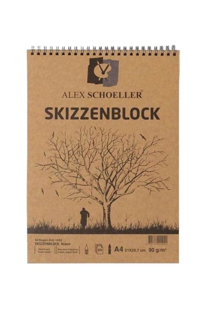 Alex Schoeller Alex Kraft Spiral Side Block A4 60 Sheets (Alex-7525)