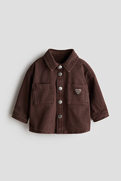 H&M Pamuklu Gabardin Overshirt Gömlek