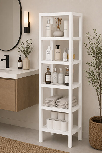 KaiHome 6 Bölmeli Çok Amaçlı Banyo Düzenleyici Saksılık Kitaplık Organizer Raf