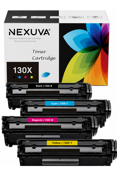 Nexuva مجموعة من 4 خراطيش حبر متوافقة عالية الإنتاجية 130X لـ HP 130A - CF350...