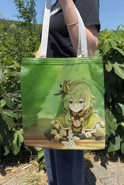 ZipZap Collei Genshin Impact V2 Τσάντα Anime με εκτύπωση σε καμβά διπλής όψης