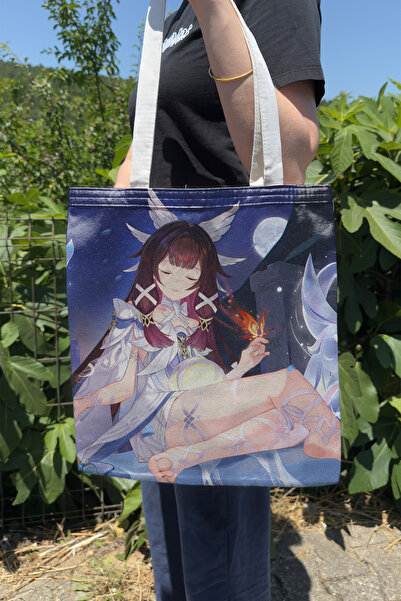 ZipZap Columbina (Damselette) Genshin Impact V2 Double-Sided Canvas Print Tot...