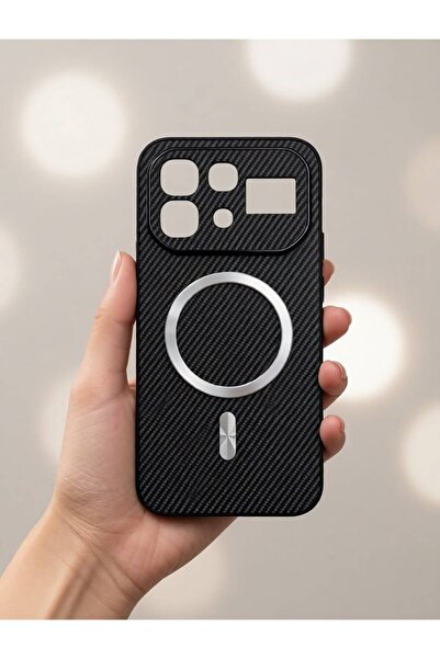 TECNOTREND İnfinix Note 60 Pro 5G Uyumlu Telefon Kılıfı Karbon Fiber Dokulu E...