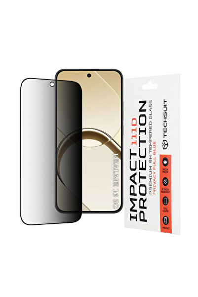 Techsuit Προστατευτικό οθόνης για Realme 16 5G, Διαφανές, Ιδιωτικότητας, Αντι...