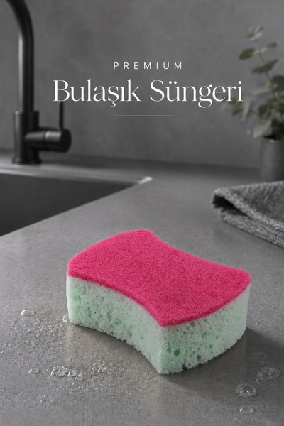Ezupack Sisal Keçe Premium Lifli Bulaşık Süngeri – Özel Dokulu, Dayanıklı Gen...