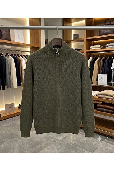 zs zaos fashion Men's Winter Thick Turtleneck Knitwear Sweater 100% Cotton Lo...