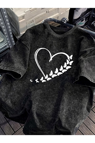 Pink Sky Unisex Oversize Vintage Washed Street Style Μόδα του δρόμου Βαμβακερ...