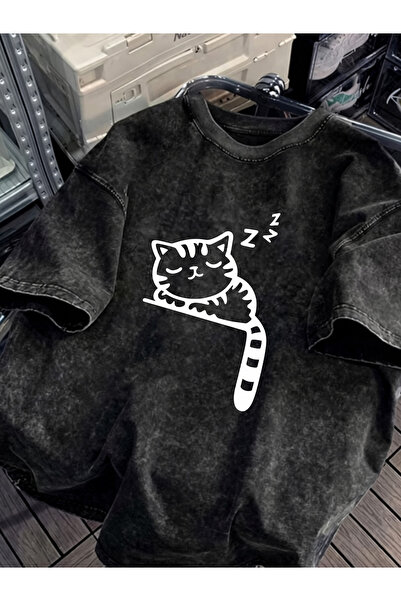 Pink Sky Unisex Oversize Vintage Washed Street Style Μόδα του δρόμου Βαμβακερ...