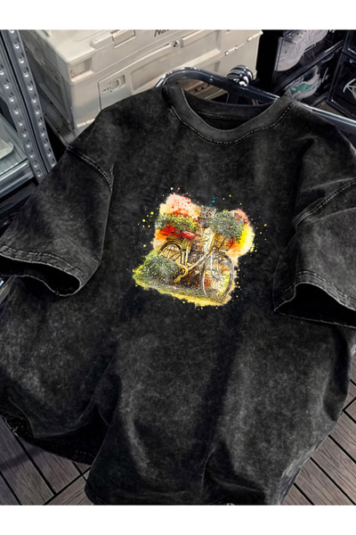 Pink Sky Unisex Oversize Vintage Washed Street Style Μόδα του δρόμου Βαμβακερ...