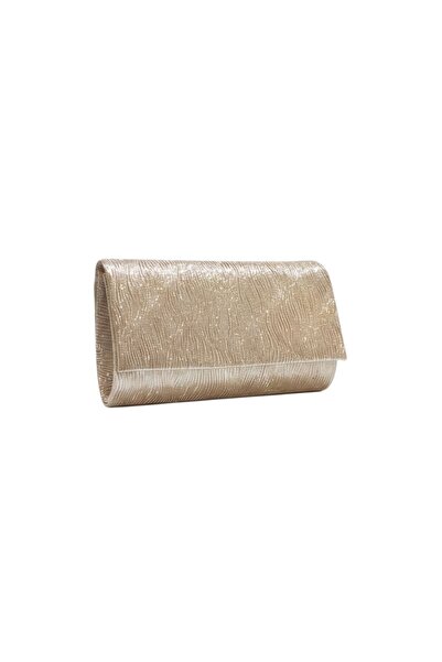Sose Moda Envelope Model Sparkling Portfolio Evening Bag - Gold Glitter