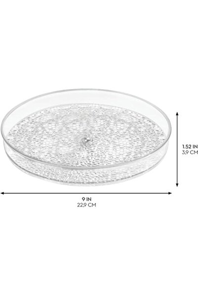 Interdesign منظم مستحضرات التجميل الدوار من iDesign Rain Lazy Susan لخزانة ال...